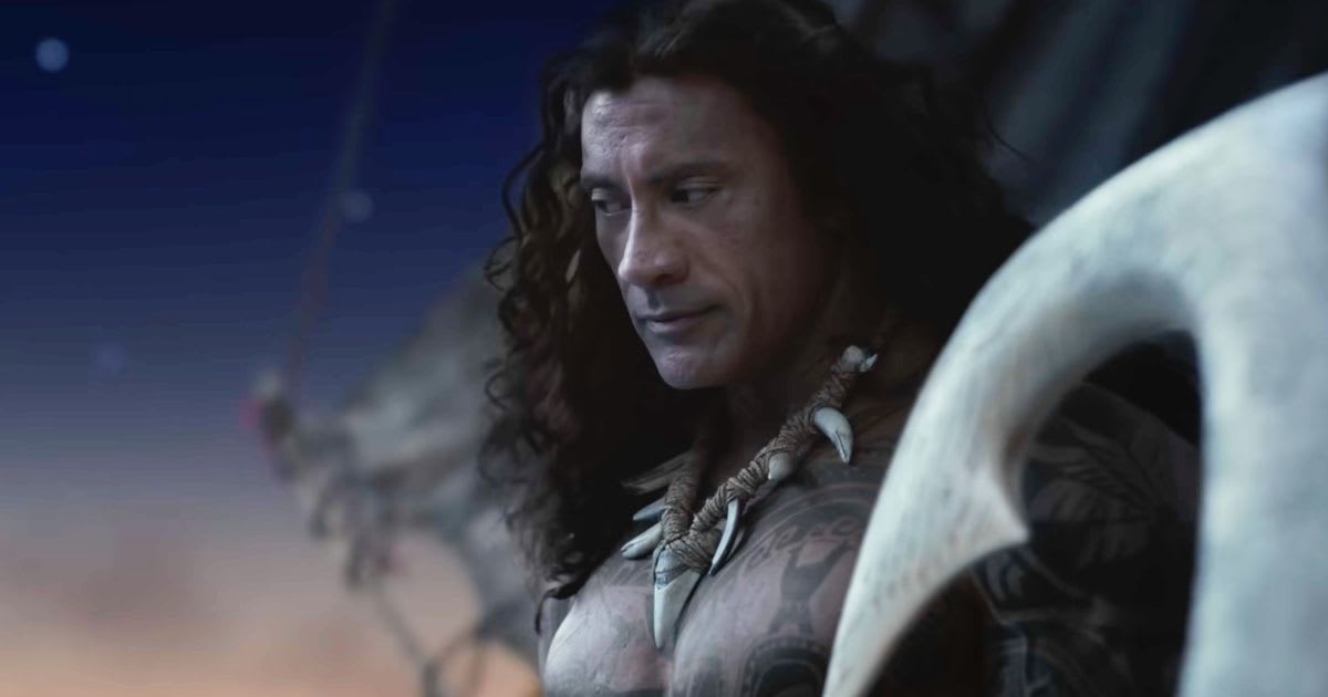 Dwayne Johnson as Maui in a still from 'Moana' trailer