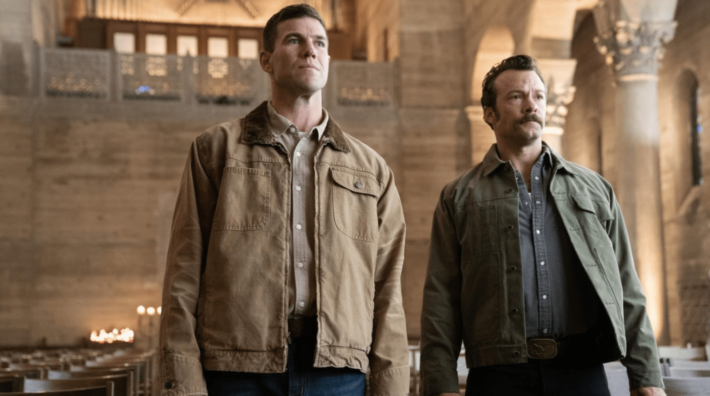 Kyle Schmid and Austin Stowell in 'NCIS: Origins' (Image Source: CBS)