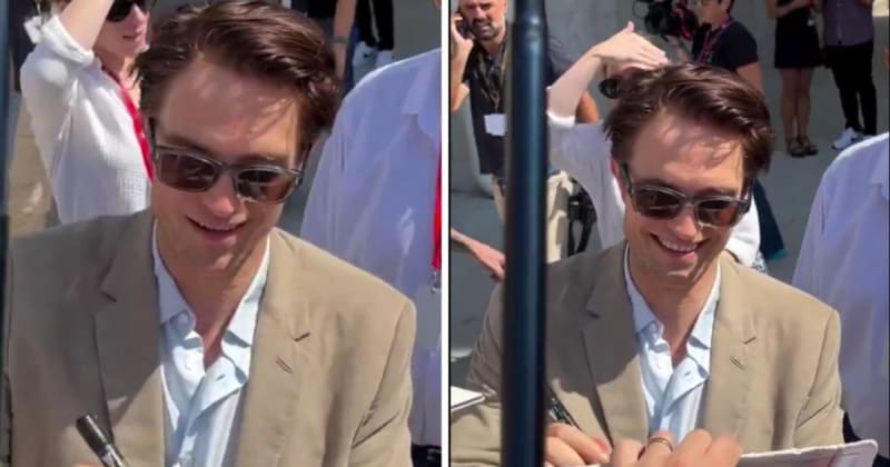 Robert Pattinson cracks up after fan quotes his 'beggars' line from 'The Odyssey' in viral video