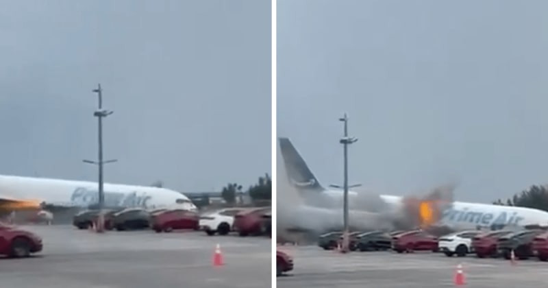 Terrifying video captures Amazon cargo plane crash at Miami airport, killing  five