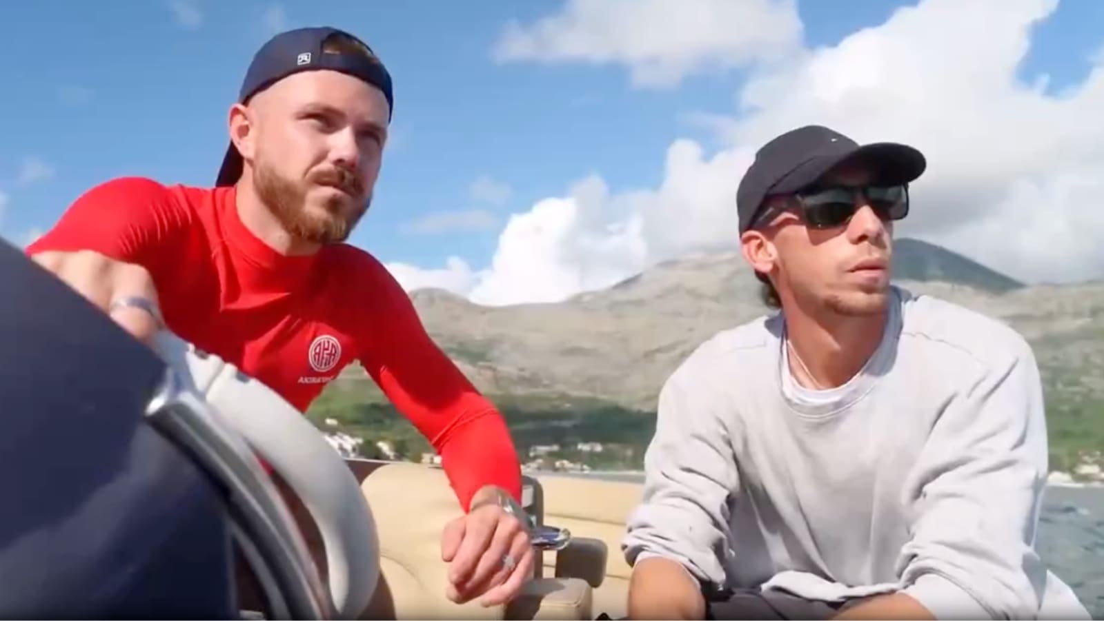 A still from ‘Below Deck Mediterranean’ Season 11 Episode 14 featuring Nathan Gallagher and Massi (Image Source: @Bravo)