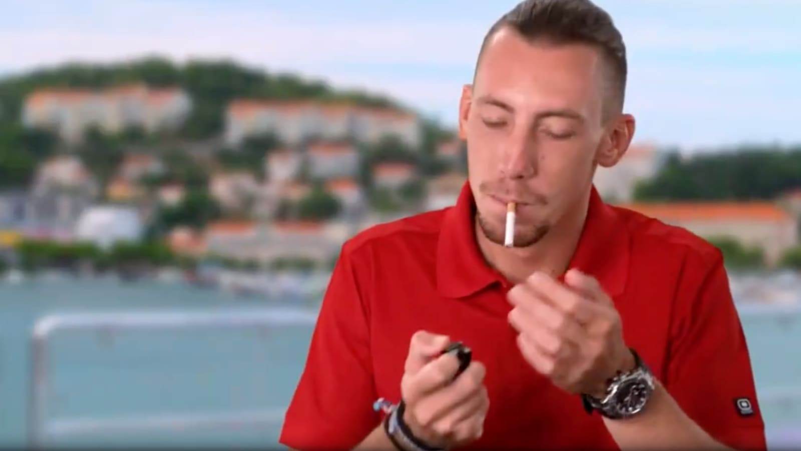 A still from ‘Below Deck Mediterranean’ Season 11 Episode 14 featuring Nathan Gallagher and Massi (Image Source: @Bravo)