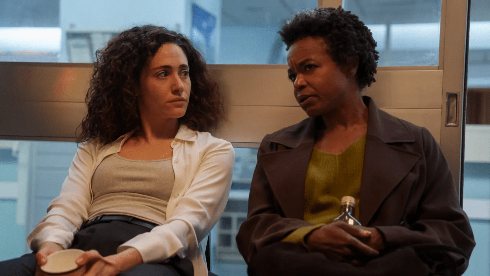 Emmy Rossum as Alice Black and Quincy Tyler Bernstine as Nora Washington in ‘Furious’ (Image Source: Hulu)