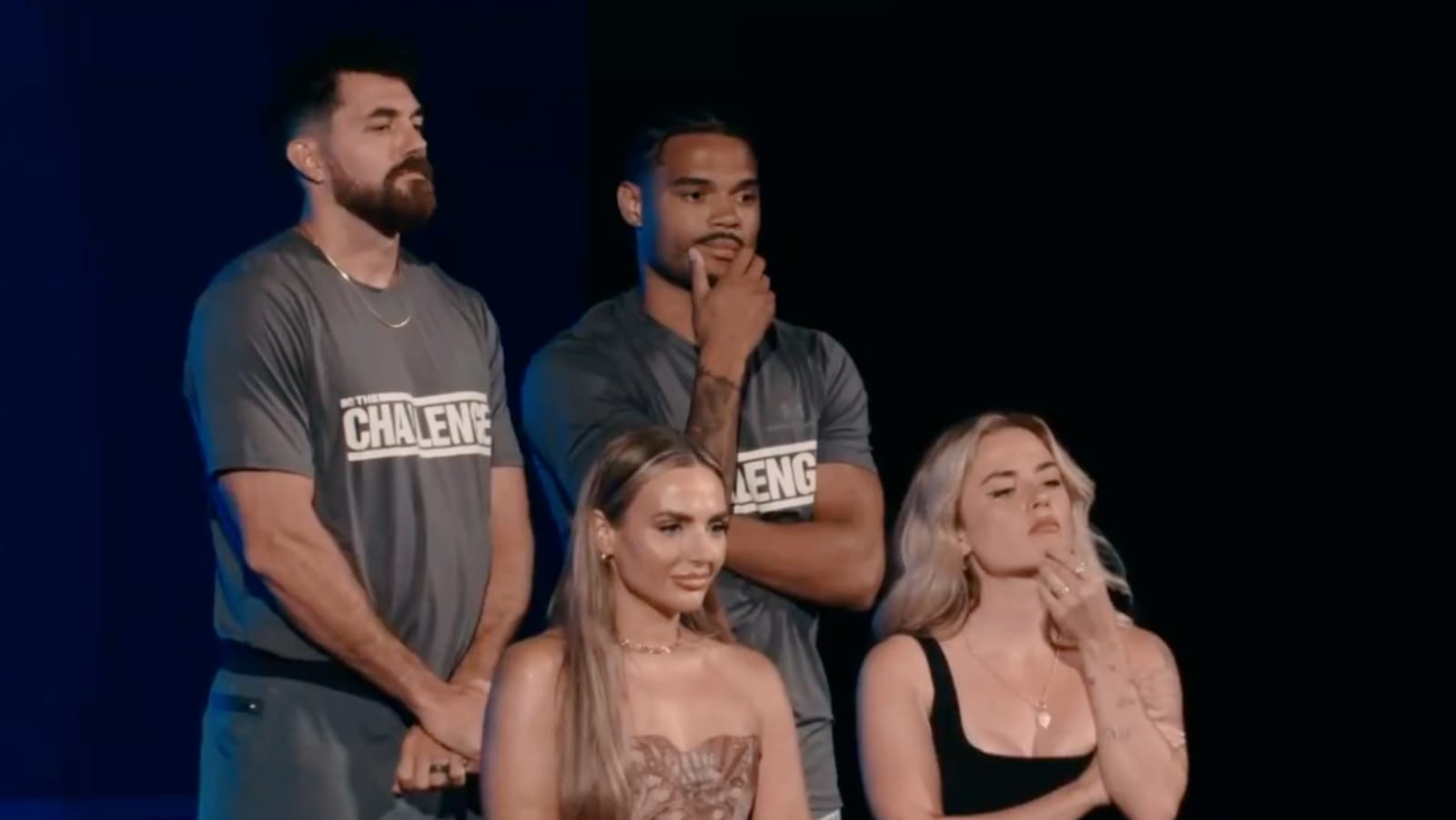 A still from ‘The Challenge’ 42 Episode 7 featuring Team Gray (Image Source: Paramount+)
