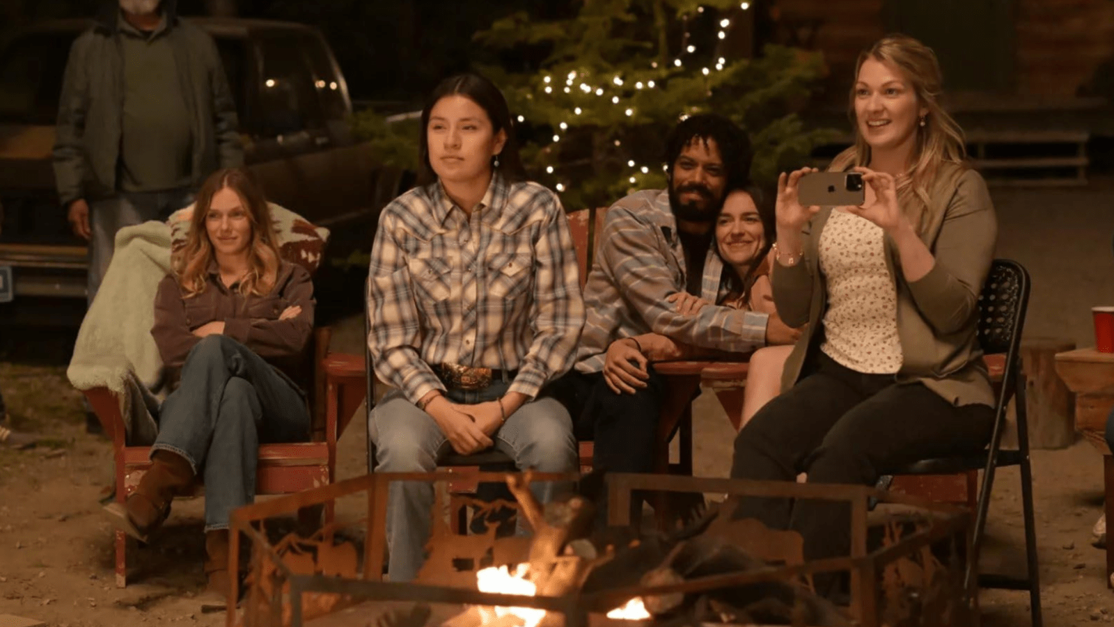 Melanie Scrofano, Manuel Rodriguez-Saenz, Nikki Rae Hallow and Cooper Levy in a still from ‘Anna Pigeon’ (Image Source: Michelle Faye/USA Network)