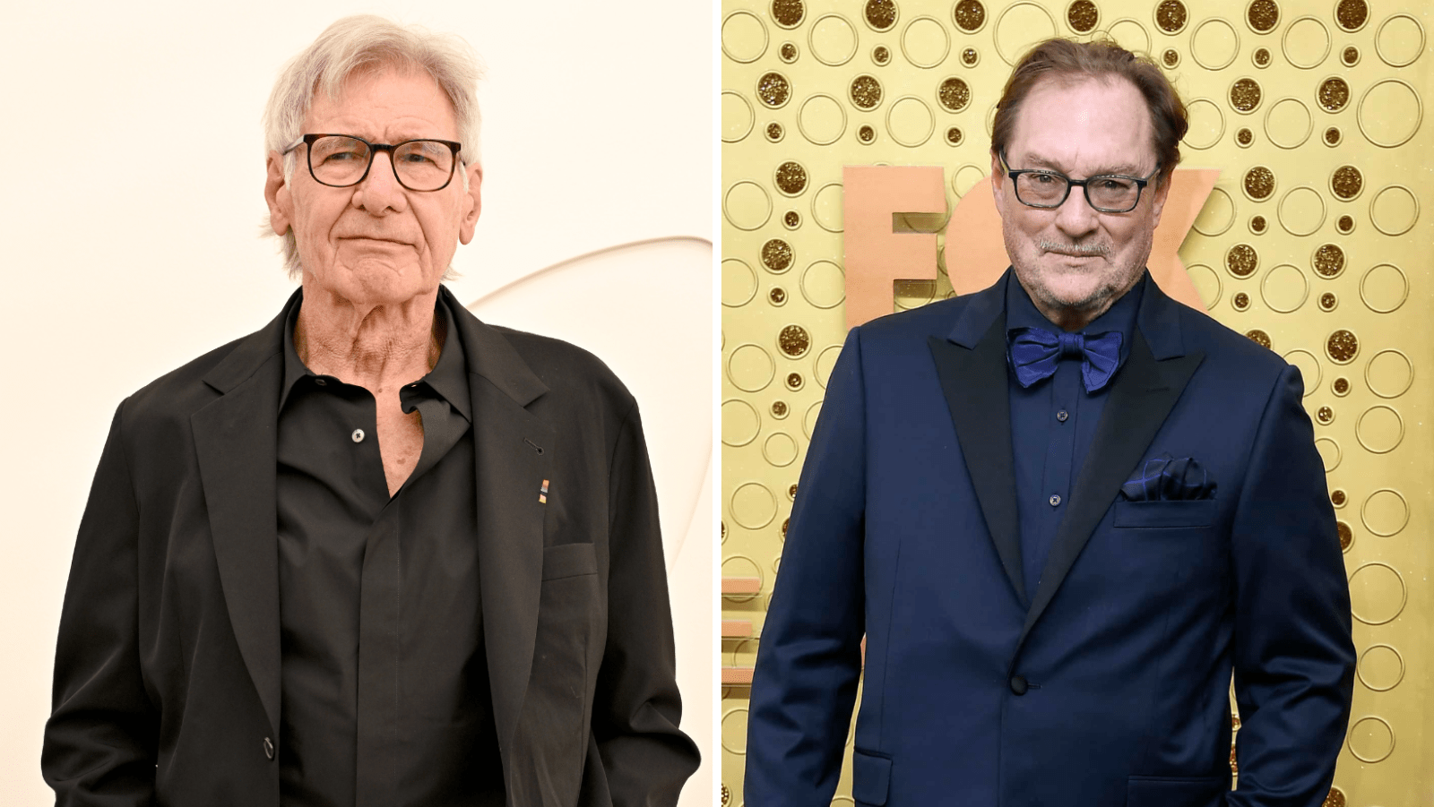 (L) Harrison Ford at Apple TV Press Day in Santa Monica, California, on February 3, 2026, and (R) Stephen Root at the 71st Emmy Awards in Los Angeles, California, on September 22, 2019 (Cover Image Source: (L) Getty Images | Photo by Matt Winkelmeyer; (R) Getty Images | Photo by Frazer Harrison)