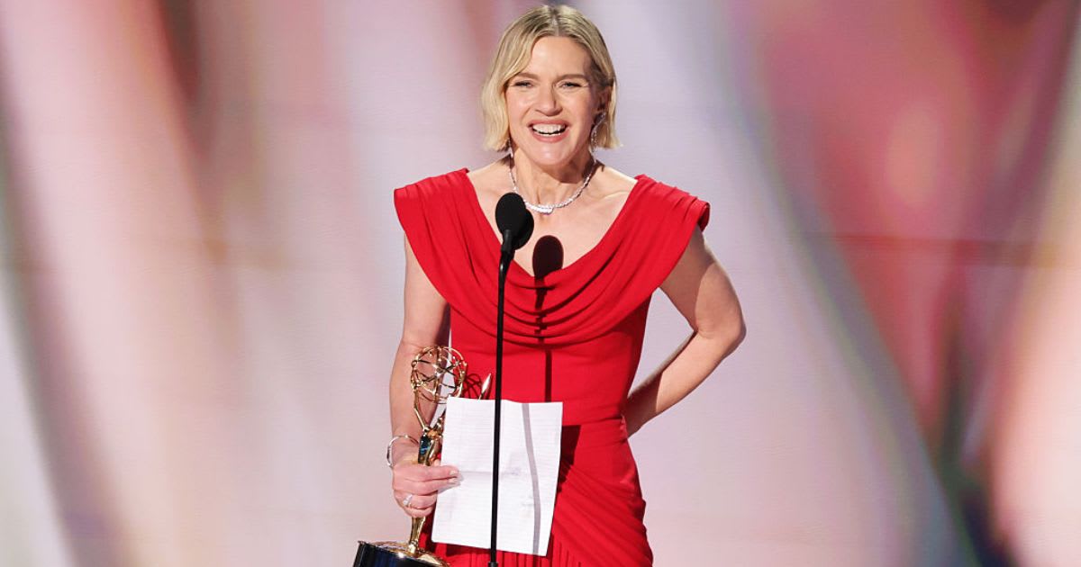 Rhea Seehorn accepts the Outstanding Lead Actress in a Drama Series Award for