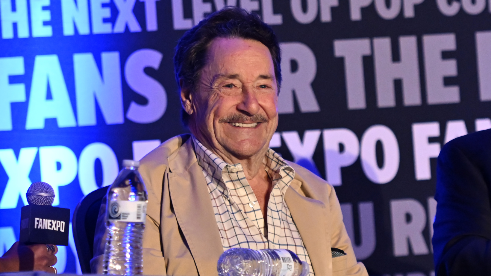 ROSEMONT, ILLINOIS - AUGUST 18: Peter Cullen speaks on stage during a panel at FAN EXPO Chicago 2024 at Donald E. Stephens Convention Center on August 18, 2024 in Rosemont, Illinois. (Photo by Daniel Boczarski/Getty Images)
