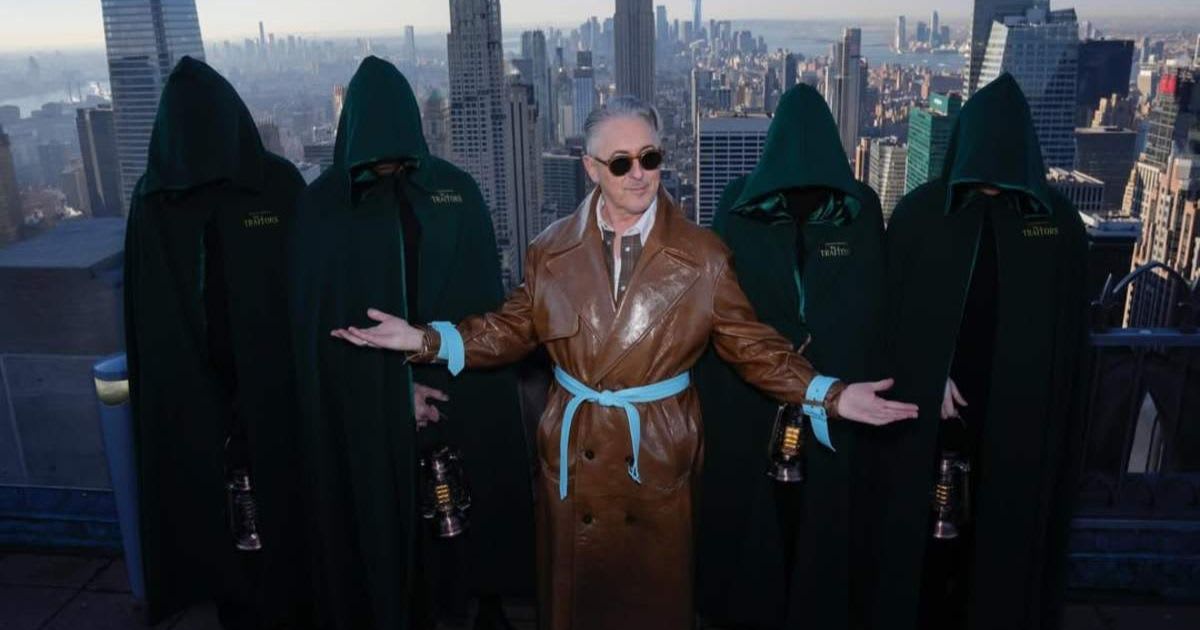 Still of host Alan Cumming from 'The Traitors' Season 4
