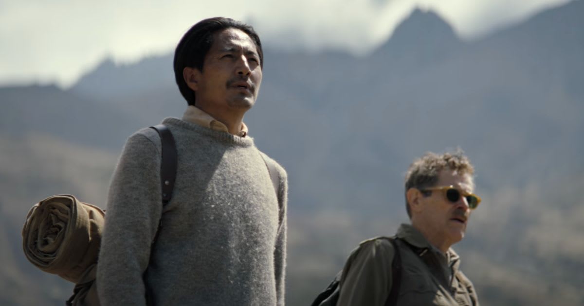 Genden Phuntsok as Tenzing Norgay and  Willem Dafoe as Colonel John Hunt in a still from 'Tenzing'