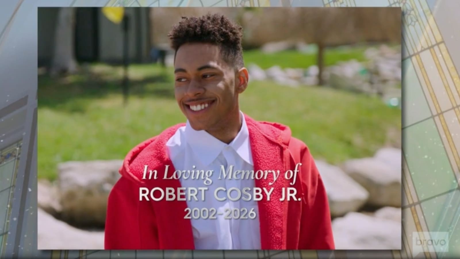 A still from ‘RHOSLC’ Season 7 Episode 1 featuring Mary Cosby with her late son Robert Cosby Jr. (Image Source: @Bravo)