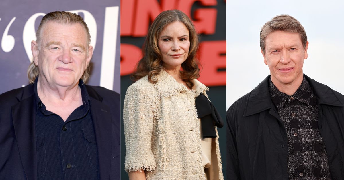 [L-R] Brendan Gleeson, Jennifer Jason Leigh, and Sam Spruell (Image Source: Getty Images | [L-R] Photo by Michael Loccisano, Photo by Matt Winkelmeyer, and Photo by Elisabetta A. Villa)