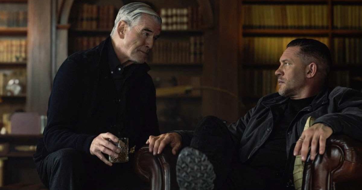 Pierce Brosnahan and Tom Hardy in 'Mobland' Season 1