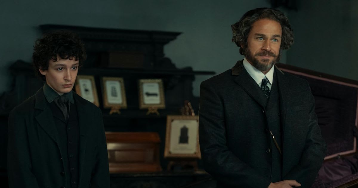 Charlie Hunnam and Oliver Spenceman in a still from 'Monster'