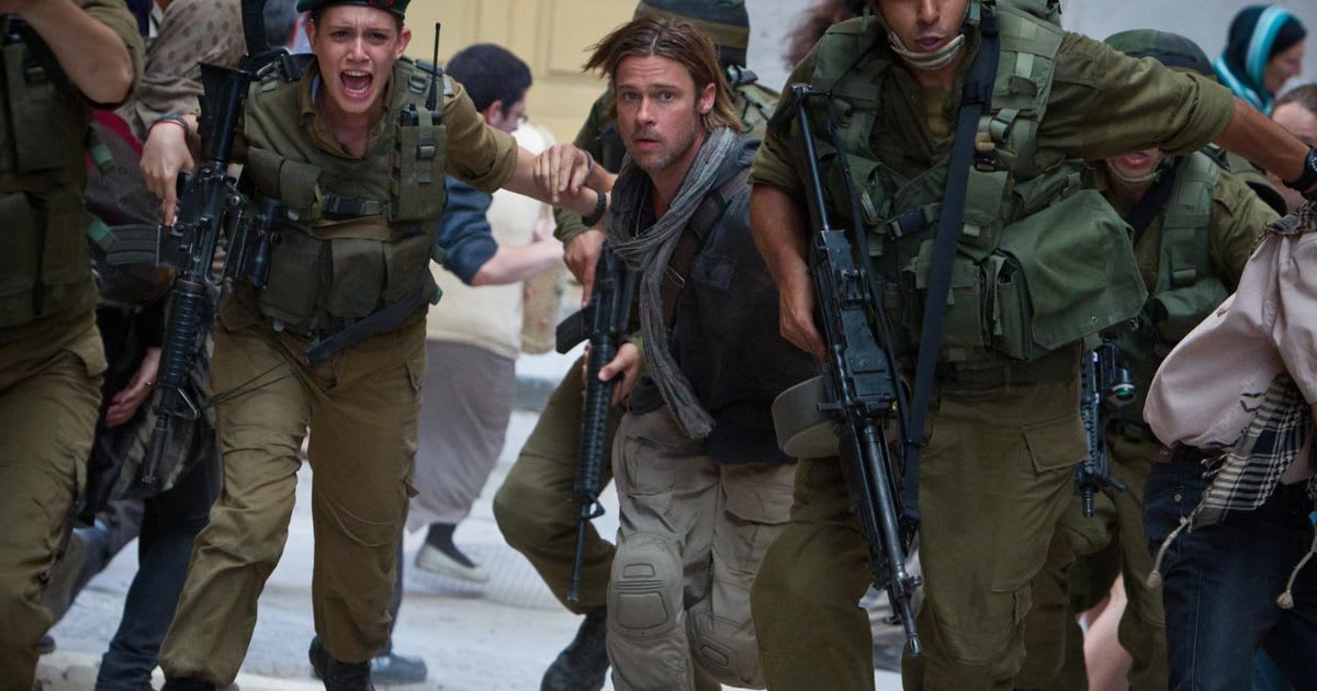 Brad Pitt in a still from 'World War Z'