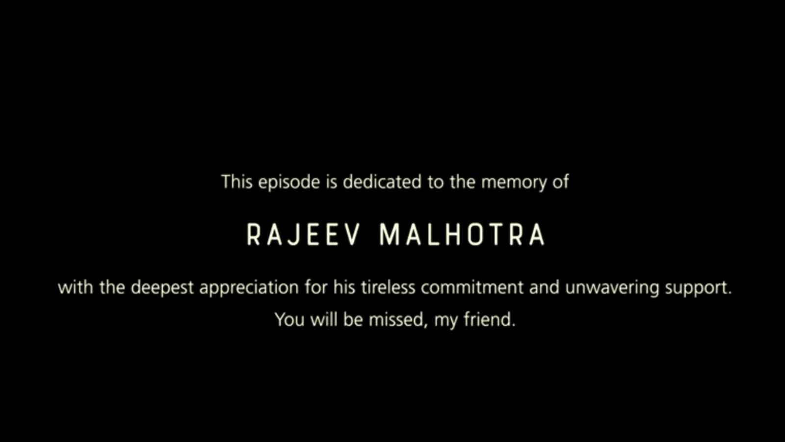 Tribute card in 'Lioness' finale