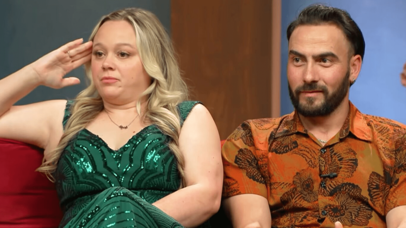 A still of Mallorie and Rasit from '90 Days Fiance'