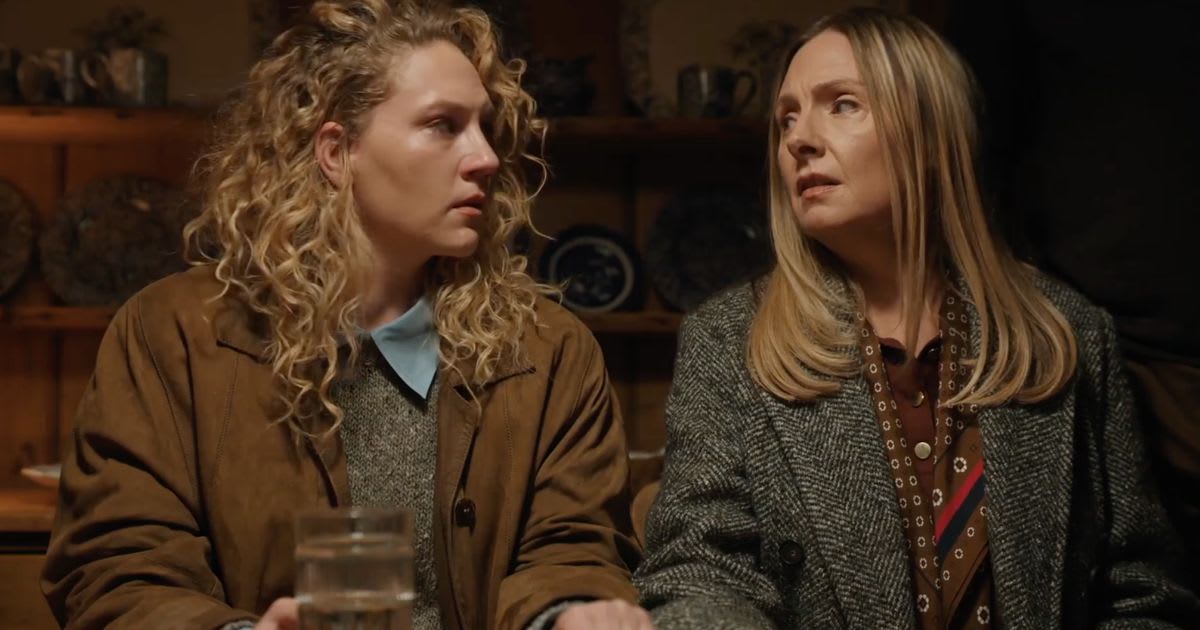Kat Cunning as Clare Hollingsworth and Hope Davis as Jane Hollingsworth in a still from 'Line of Fire'