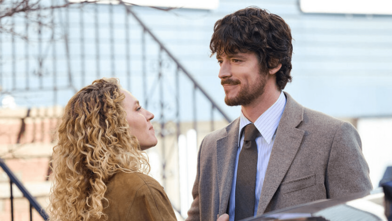 A still of Logan and Clare from 'Line of Fire'
