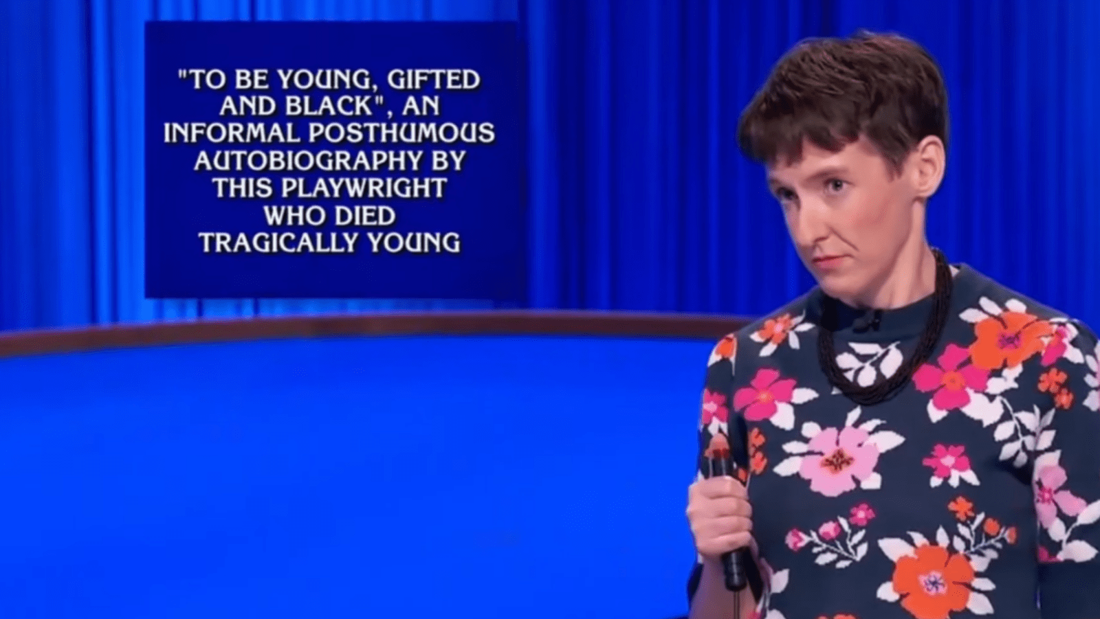 A still of Jennifer playing 'Jeopardy!'