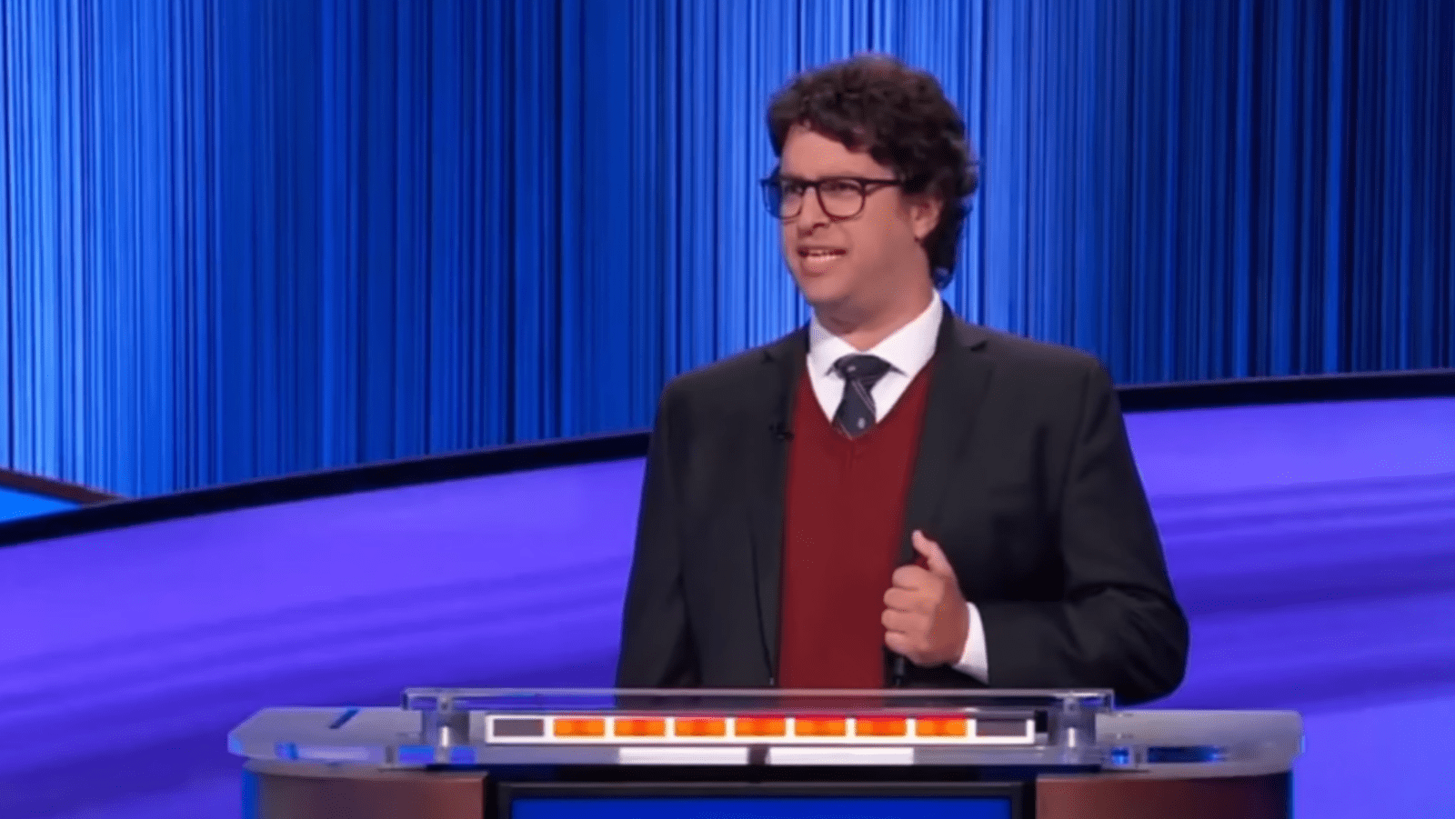 A still of Donovan playing 'Jeopardy!'