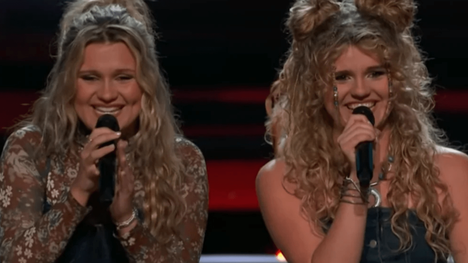 Ferryn and Brinkley performing on 'The Voice'