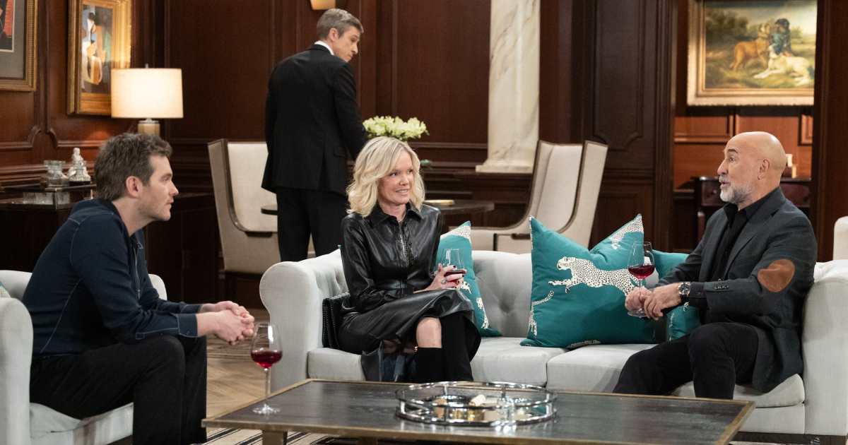 A 'General Hospital' still featuring Van Hansis, Marc Forget, Maura West, and Carlo Rota (Image Source: Disney | Photo by Christine Bartolucci)