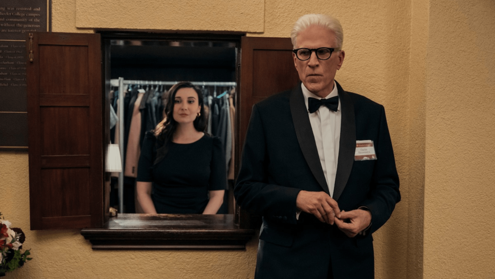 Ted Danson as Charles Nieuwendyk wears a tuxedo in ‘A Man on the Inside’ (Image Source: Netflix Tudum)