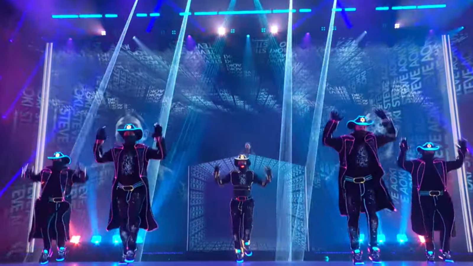 A still of Royal Lasers performing in AGT