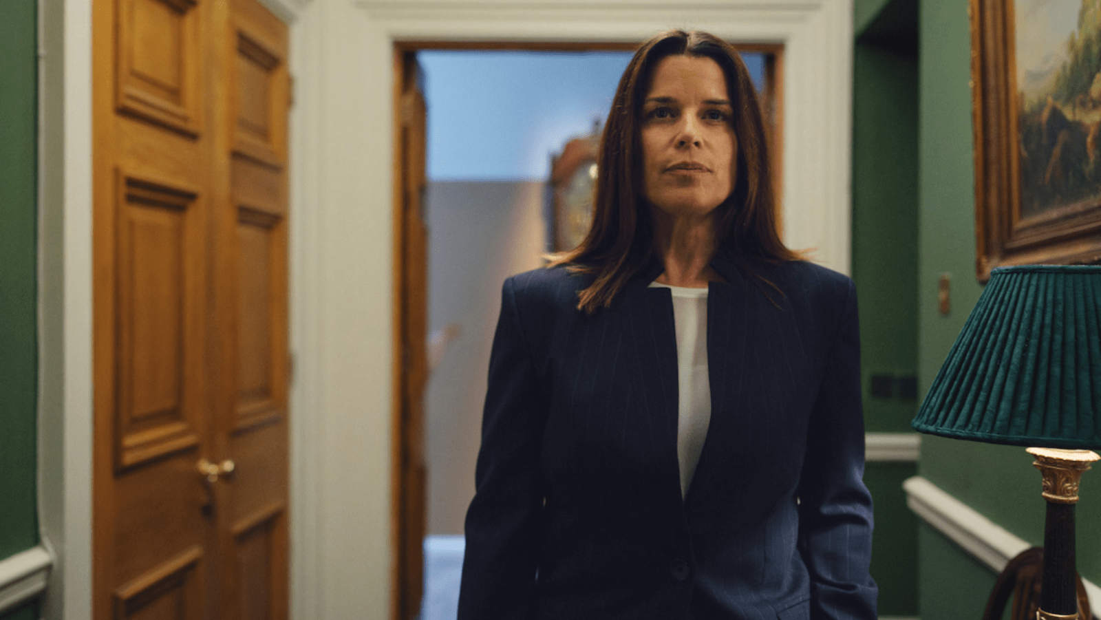 Neve Campbell as Cecile Mason in ‘Black Doves’ Season 2 (Image Source: Netflix Tudum)