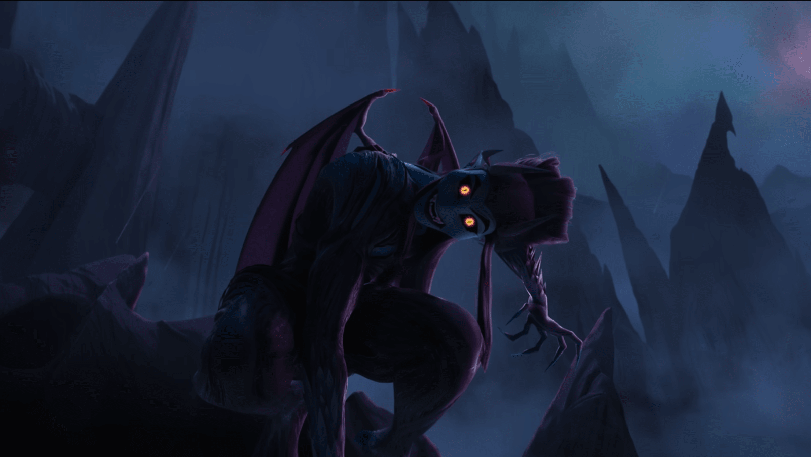 Manang crouches among the rocks in a still from the ‘Forgotten Island’ trailer (Image Source: DreamWorks Animation/Universal Pictures)