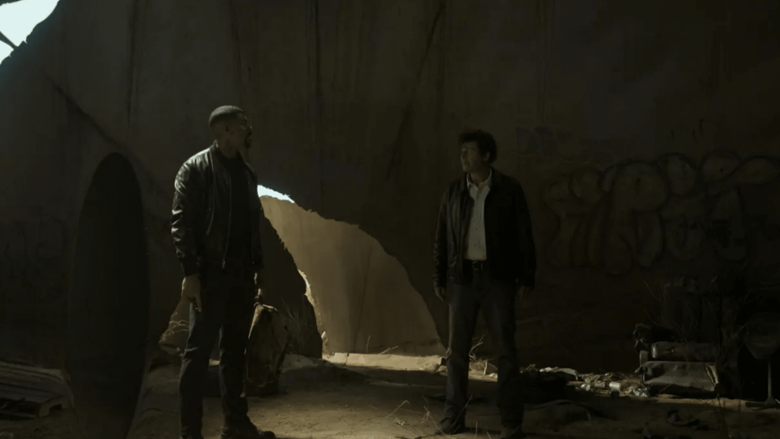 A still of Hal and John from 'Lanterns'
