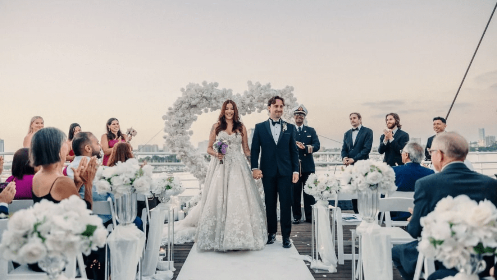 Paula Barbosa and Thomas Dintino walk down the aisle as guests applaud at their ‘90 Day Fiancé’ wedding (Cover Image Source: Instagram | @justpaulinha)