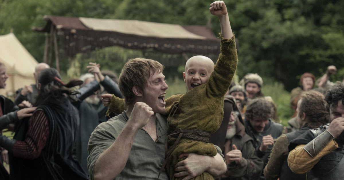 Dexter Sol Ansell and Peter Claffey in a still from 'A Knight of the Seven Kingdoms'