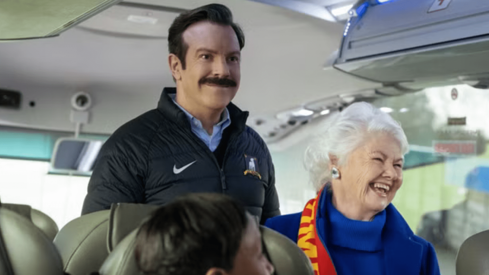 A still of Ted and Mae from 'Ted Lasso'