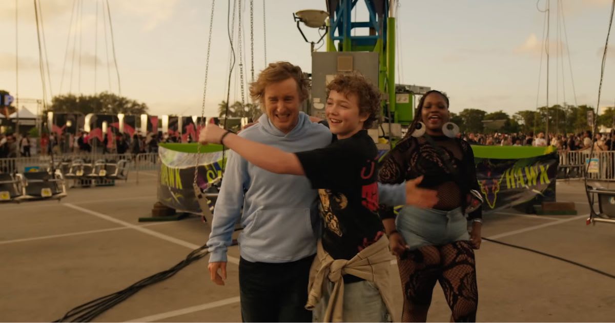 Owen Wilson and Christian Convery in a still from 'Rolling Loud'
