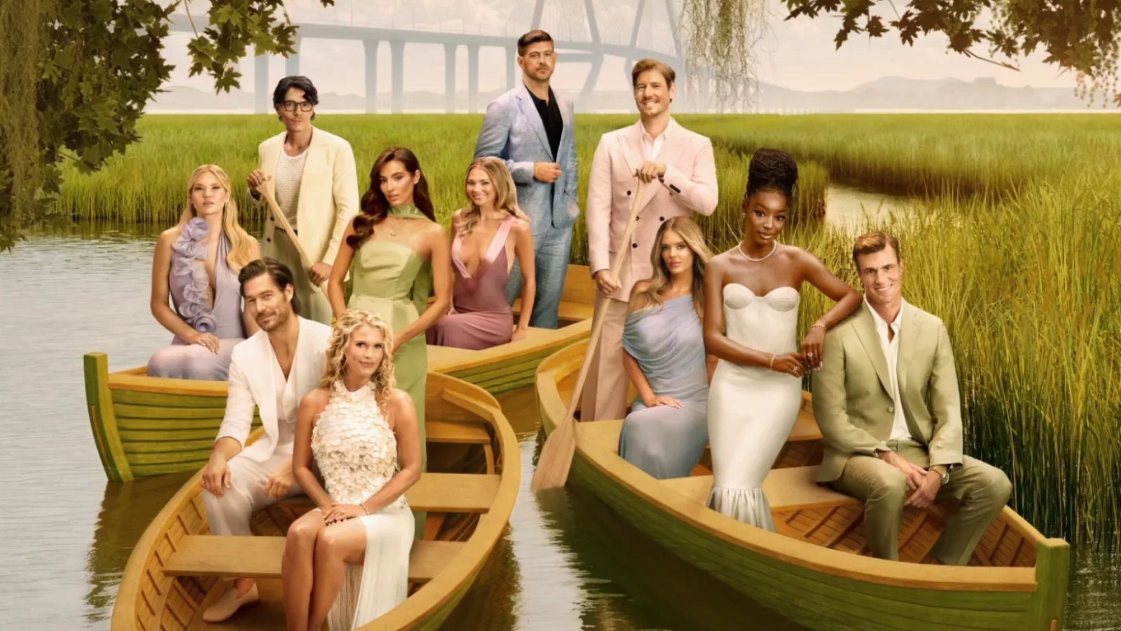 The 'Southern Charm' Season 12 cast poses for a promotional photo ahead of the November 12 premiere (Image Source: Bravo)