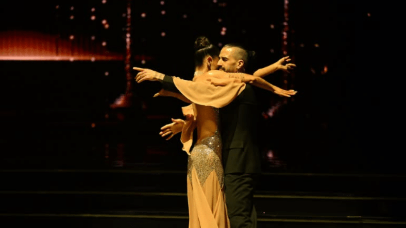 A still of Maura and Mark from DWTS