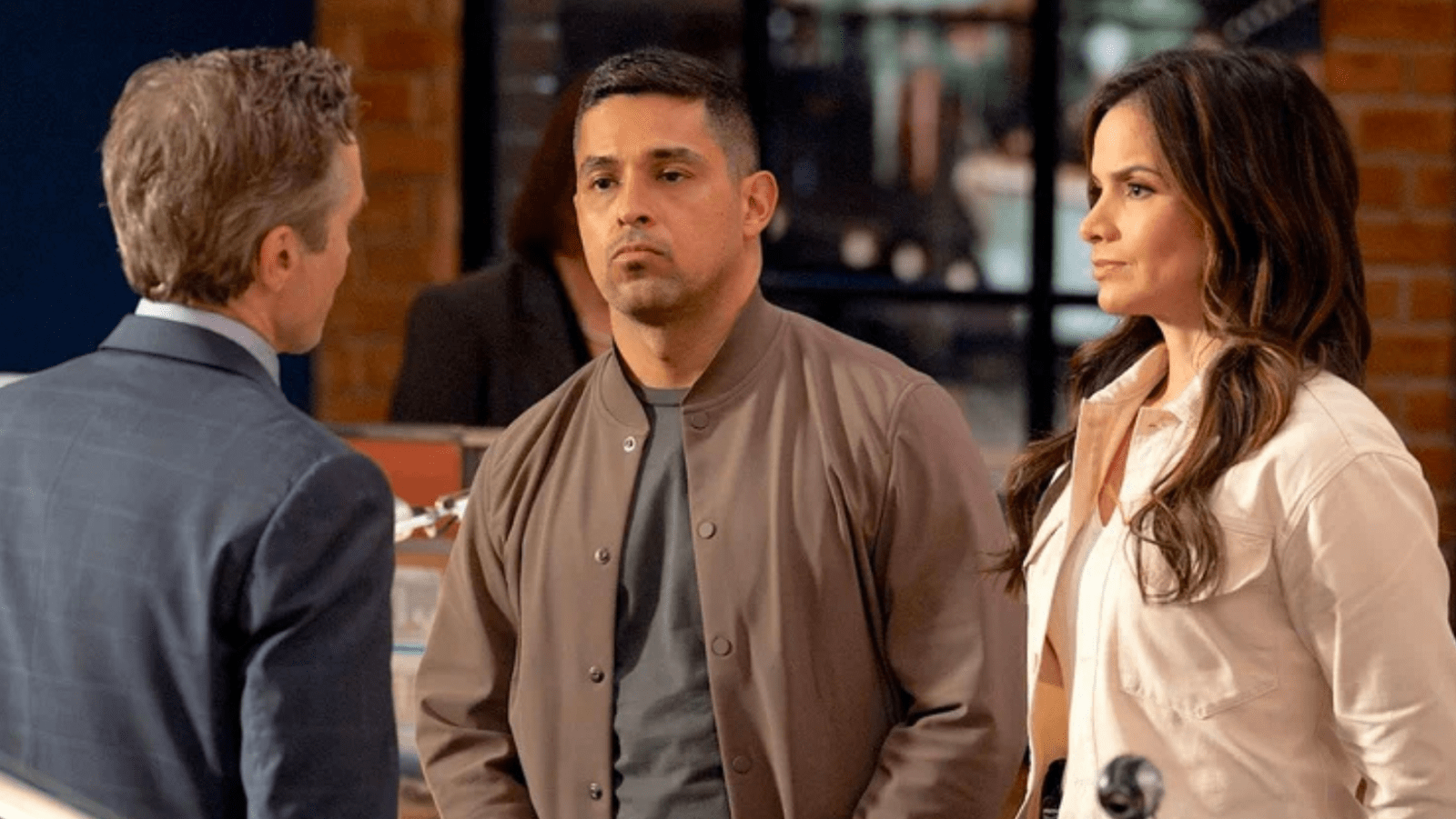 A still of Torres and Jessica from 'NCIS'