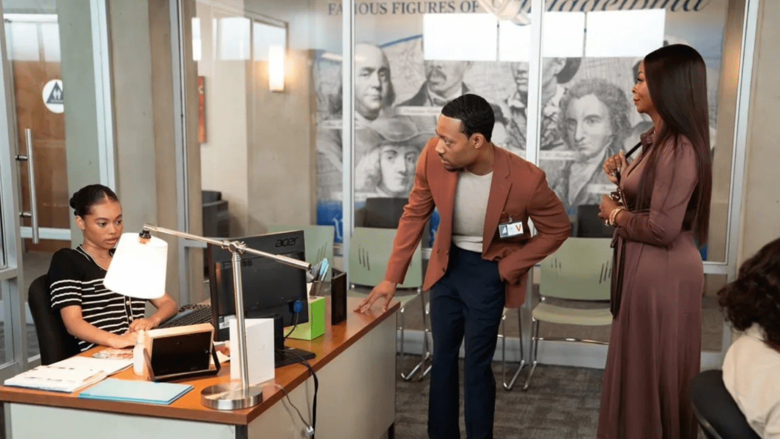 A still of Gregory and Ava from 'Abbott Elementary'