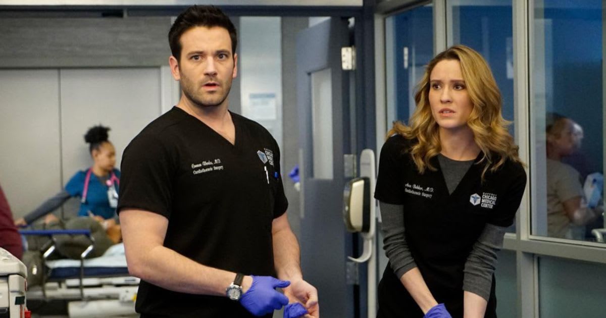 Norma Kuhling and Colin Donnell in a still from 'Chicago Med'