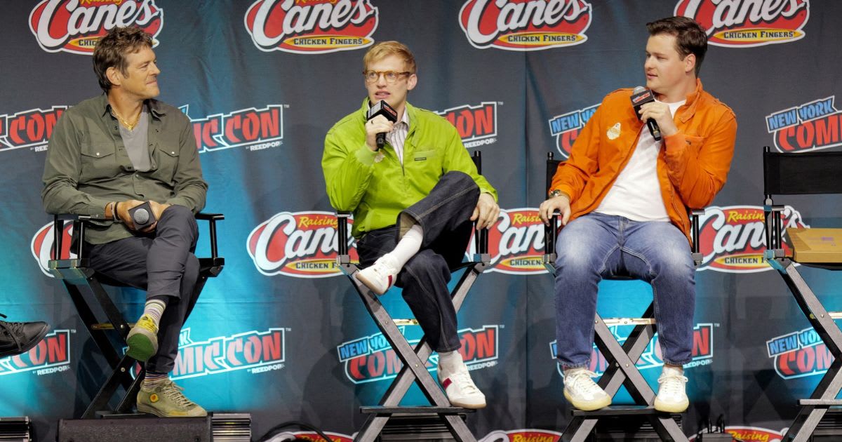 (L-R) Jason Blum, Curry Barker, and Cooper Tomlinson speak at BlumFest 2026 during New York Comic Con 2026 at Javits Center on October 09, 2026, in New York City. (Image Source: Getty | Photo by Craig Barritt)