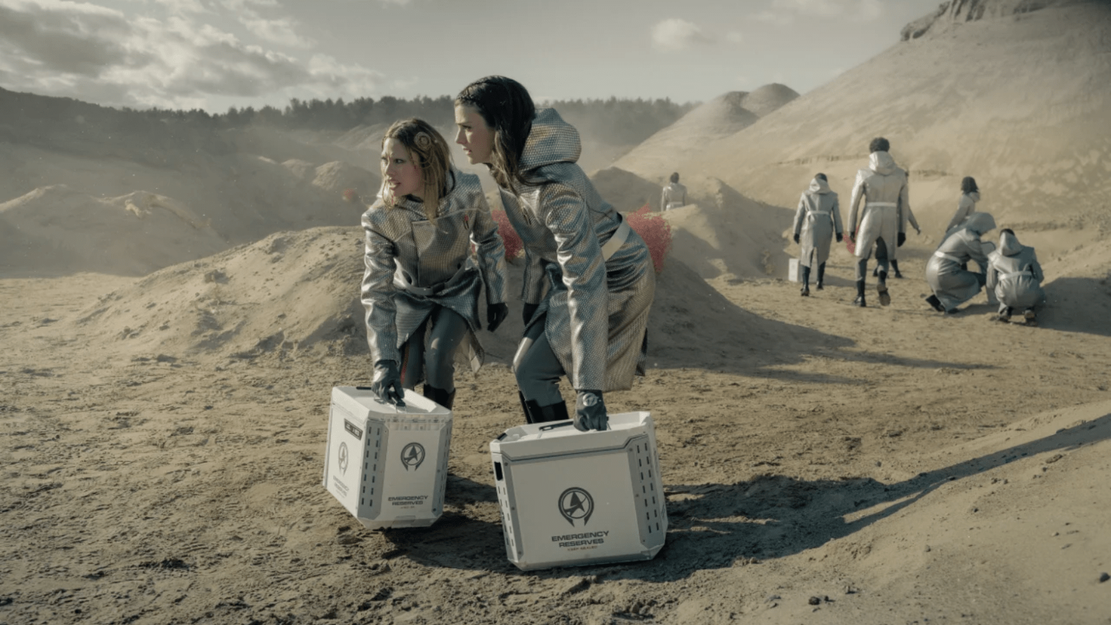 Genesis (L) and Tarima (R) in a still from 'Star Trek: Starfleet Academy' Season 2 (Image Source: Paramount+ | Photo by Brendan Adam-Zwelling)