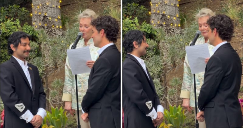 'Hacks' star Mark Indelicato marries David Watson as Jean Smart officiates ceremony