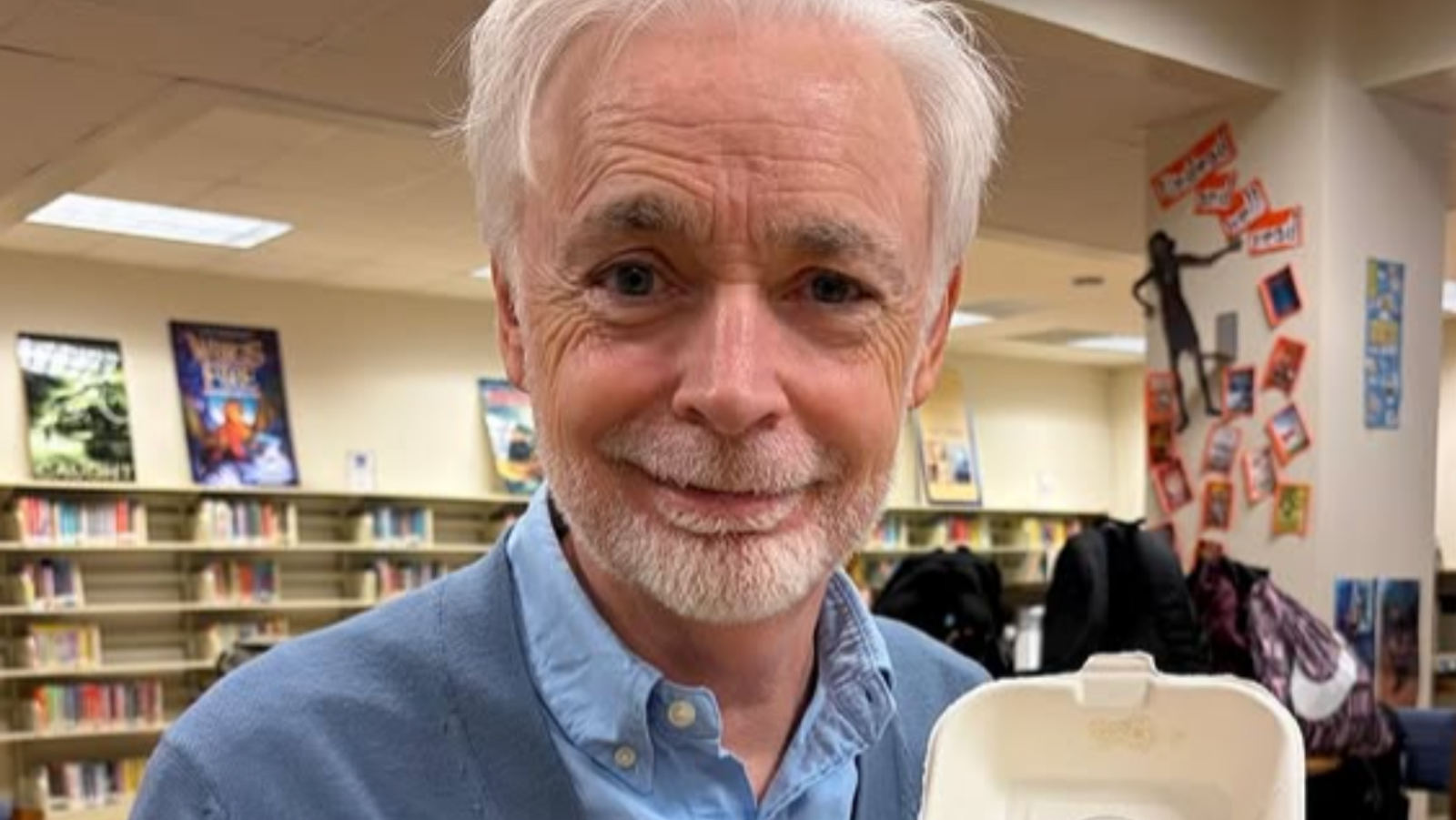 Eoin Colfer posing for camera