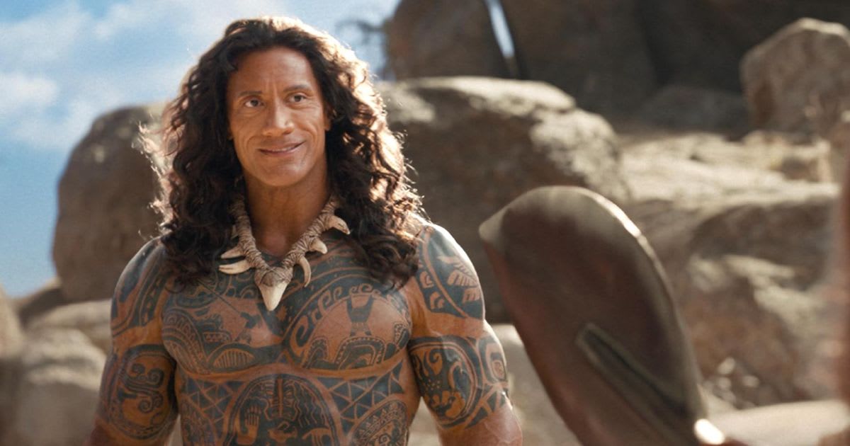 Dwayne Johnson in a still from 'Moana'