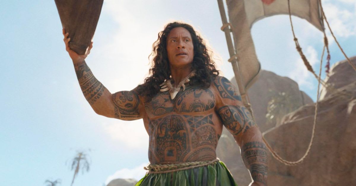Dwayne Johnson in a still from 'Moana'