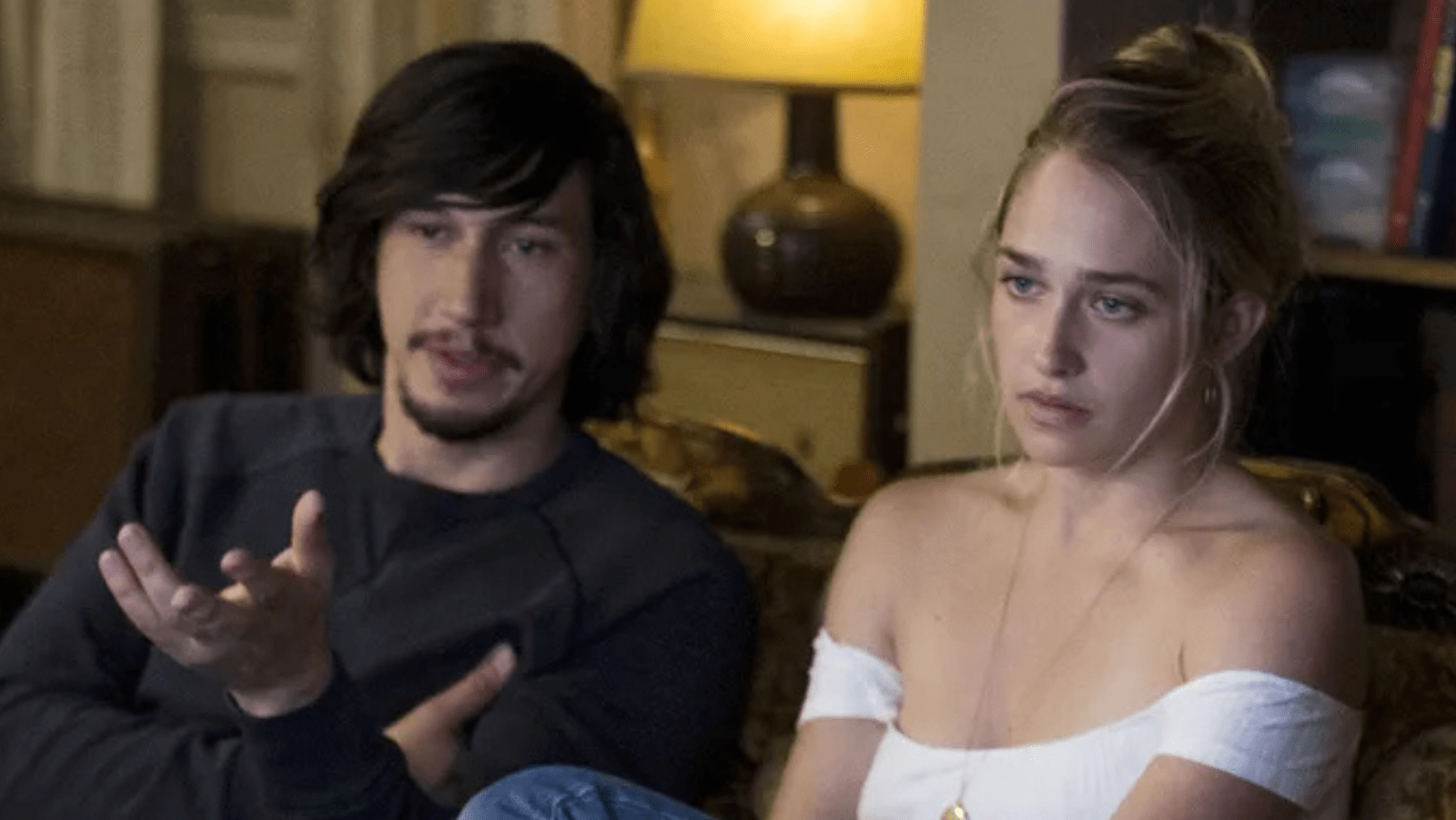 A still of Adam and Jessa from 'Girls'