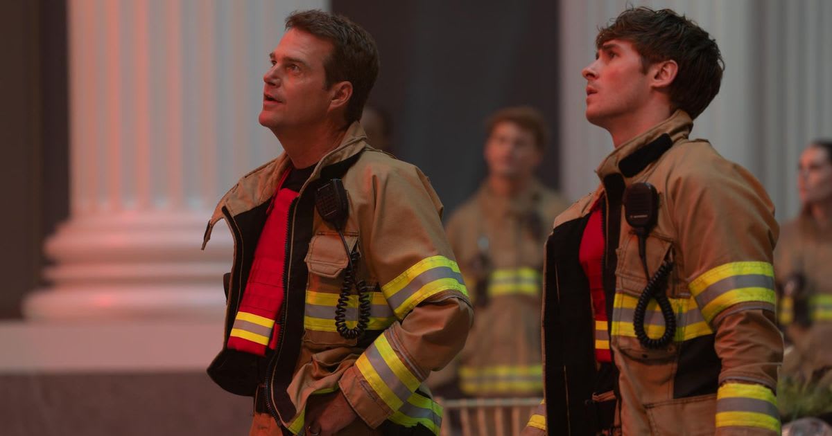 Chris O'Donnell and Michael Provost in a still from '9-1-1: Nashville'